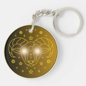 Porte-clés Aries Zodiac Emblem | Minimal Celestial Symbol (Dos)