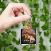 Porte-clés Arizona Chevaux sauvages (main)