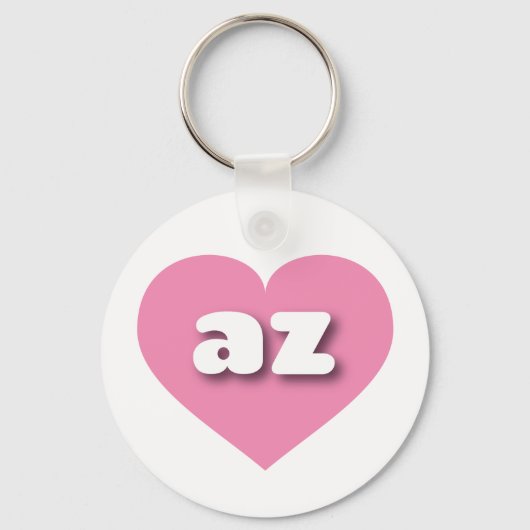 Porte-clés Arizona coeur rose - J'aime az (Recto)