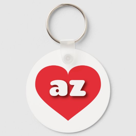Porte-clés Arizona coeur rouge - J'aime az (Recto)