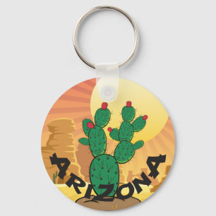 Porte-clés ARIZONA Coucher de soleil Prickly Pear Cactus