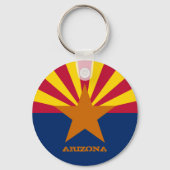 Porte-clés Arizona Drapeau & Arizona État États-Unis Voyage / (Recto)