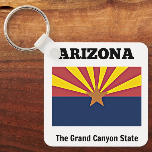 Porte-clés Arizona, drapeau et devise, (Recto)