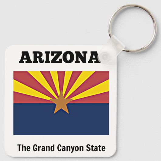 Porte-clés Arizona, drapeau et devise, (Dos)
