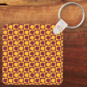 Porte-clés Arizona Geometric Maroon and Gold Pattern (Verso)