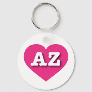 Porte-clés Arizona Hot Pink Heart - J'aime AZ