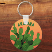 Porte-clés Arizona Prickly Pare Desert Sunset (Recto)