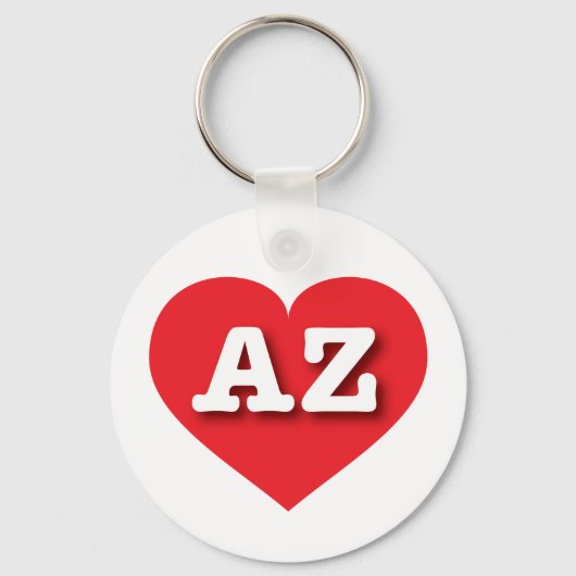 Porte-clés Arizona Red Heart - J'aime AZ (Recto)