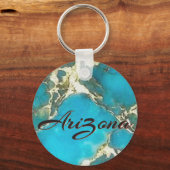 Porte-clés Arizona Turquoise avec Pyrite Matrix 2 (Recto)