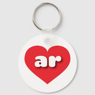 Porte-clés Arkansas coeur rouge - I love ar