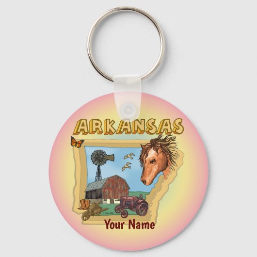 Porte-clés Arkansas nom personnalisé (Recto)