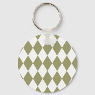 Porte-clés Arlequin Avocado et blanc