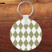 Porte-clés Arlequin Avocado et blanc (Recto)