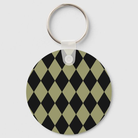 Porte-clés Arlequin Avocado et noir (Recto)