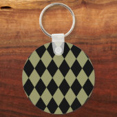 Porte-clés Arlequin Avocado et noir (Recto)