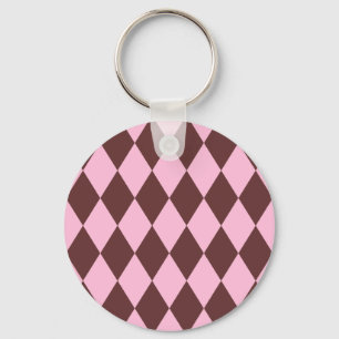 Porte-clés Arlequin Brown et rose