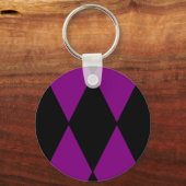 Porte-clés arléquin noir violet (Recto)