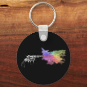 Porte-clés arme de l'amour : arc-en-ciel : (Recto)