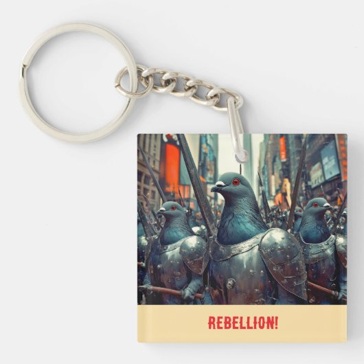 Porte-clés Armée de Pigeons (Devant)