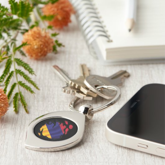 Porte-clés Arménie Drapeau déchiré (Côté )