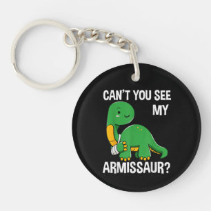 Porte-clés Armissaur os brisés Blessure au bras Dinosaure Réc