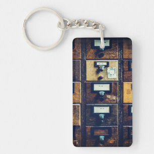 Porte-clés armoire en bois du catalogue de la carte vintage
