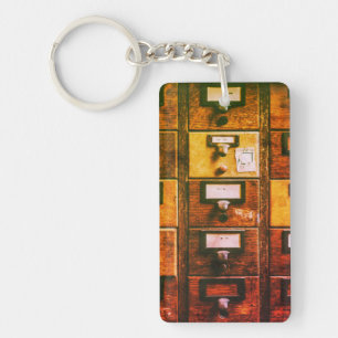 Porte-clés armoire en bois du catalogue de la carte vintage