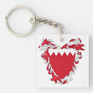 Porte-clés Armoiries de Bahreïn symbole emblème drapeau