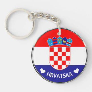 Porte-clés Armoiries de Croatie | Hrvatski grb avec texte