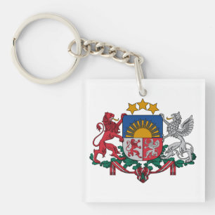 Porte-clés Armoiries de pays lettonie symbole emblème drapeau