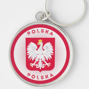 Porte-clés Armoiries de Pologne Forme de Cercle