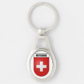 Porte-clés Armoiries de Suisse | Drapeau Suisse (Devant)