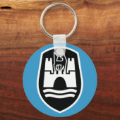 Porte-clés Armoiries de Wolfsburg (blanc noir) (Recto)