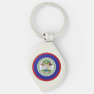 Porte-clés Armoiries du drapeau du Belize