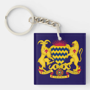 Porte-clés Armoiries du pays Tchad symbole emblème drapeau
