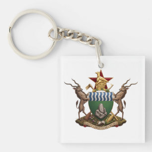 Porte-clés Armoiries du Zimbabwe drapeau national symbole emb