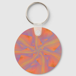 Porte-clés Armoiries spirales orange rose et violet