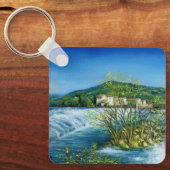 Porte-clés ARNO RIVER À ROVEZZANO Florence Paysage toscan (Recto)