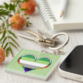 Porte-clés Aro Pride Heart Keychain (Devant Droit)
