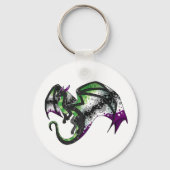 Porte-clés AroAce Pride Dragon (Recto)