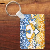 Porte-clés Aroace Sun et Sea Pride Drapeau Squiggles (Recto)