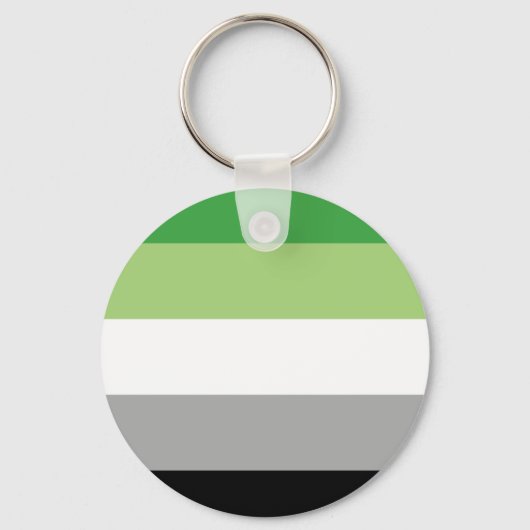 Porte-clés Aromantic Flag Button Keychain (Recto)