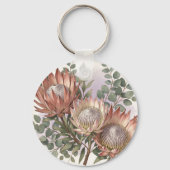 Porte-clés Arrangement botanique d'eucalyptus et de protée ro (Verso)