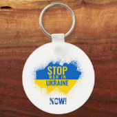 Porte-clés Arrêter la guerre en Ukraine maintenant (Recto)