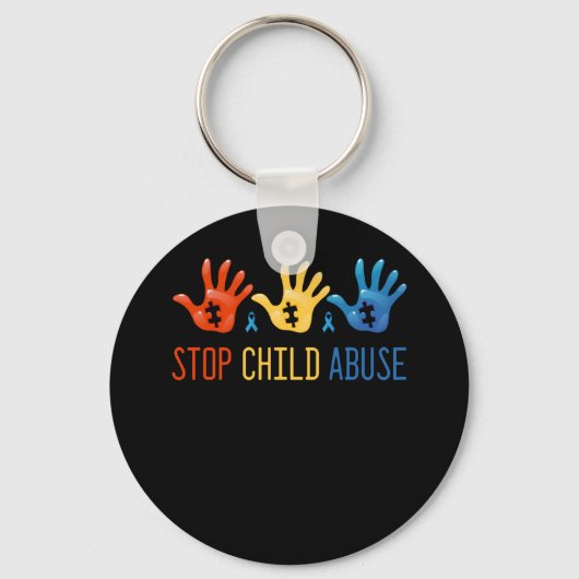 Porte-clés Arrêter la maltraitance des enfants Prévention de  (Recto)