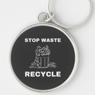 Porte-clés Arrêter le recyclage des déchets