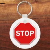 Porte-clés Arrêter le signe (Recto)