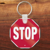 Porte-clés Arrêter le signe (Recto)