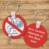 Porte-clés Arrêter les déchets d'eau