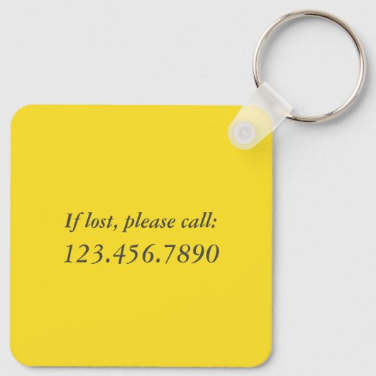 Porte-clés Arrêtez de rêver, commencez à faire du métal jaune (Dos)